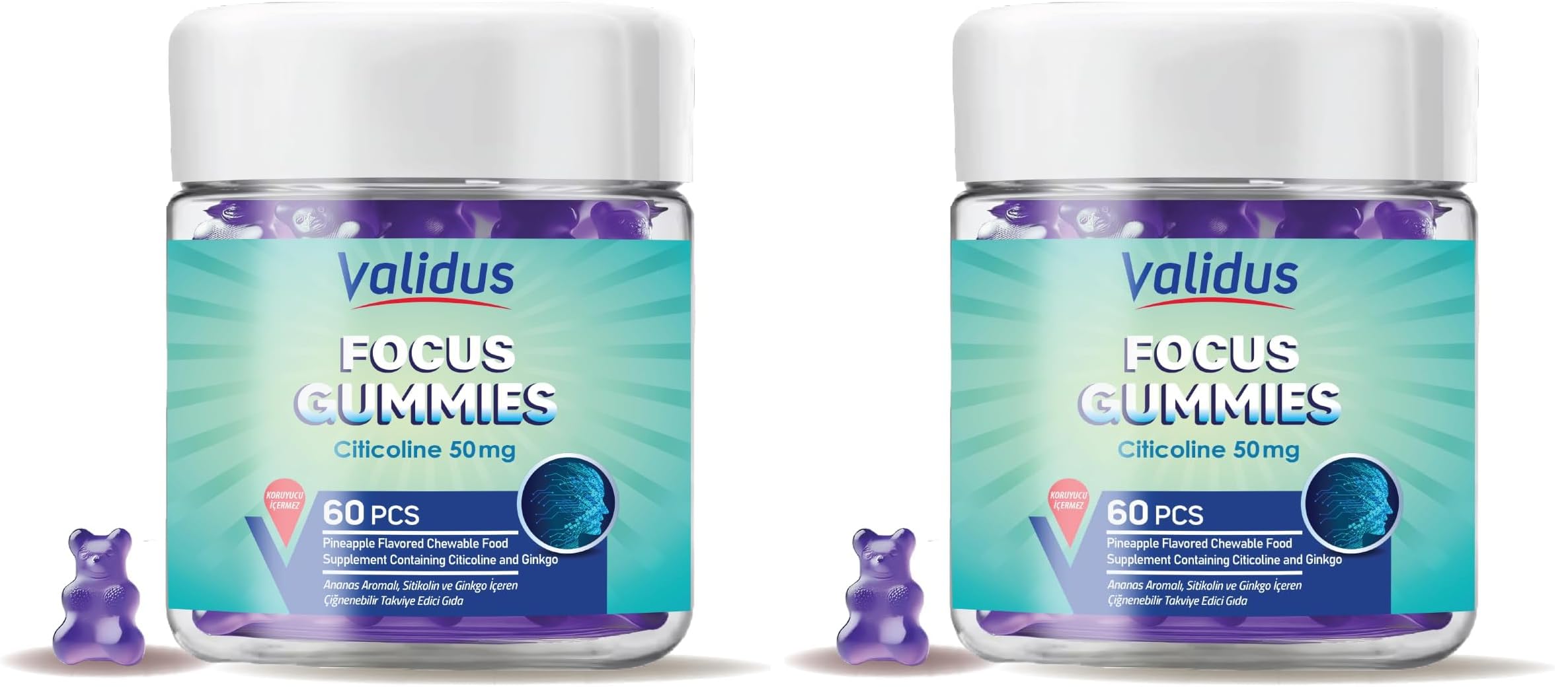 Validus Focus 60 Gummies (2 paketi)