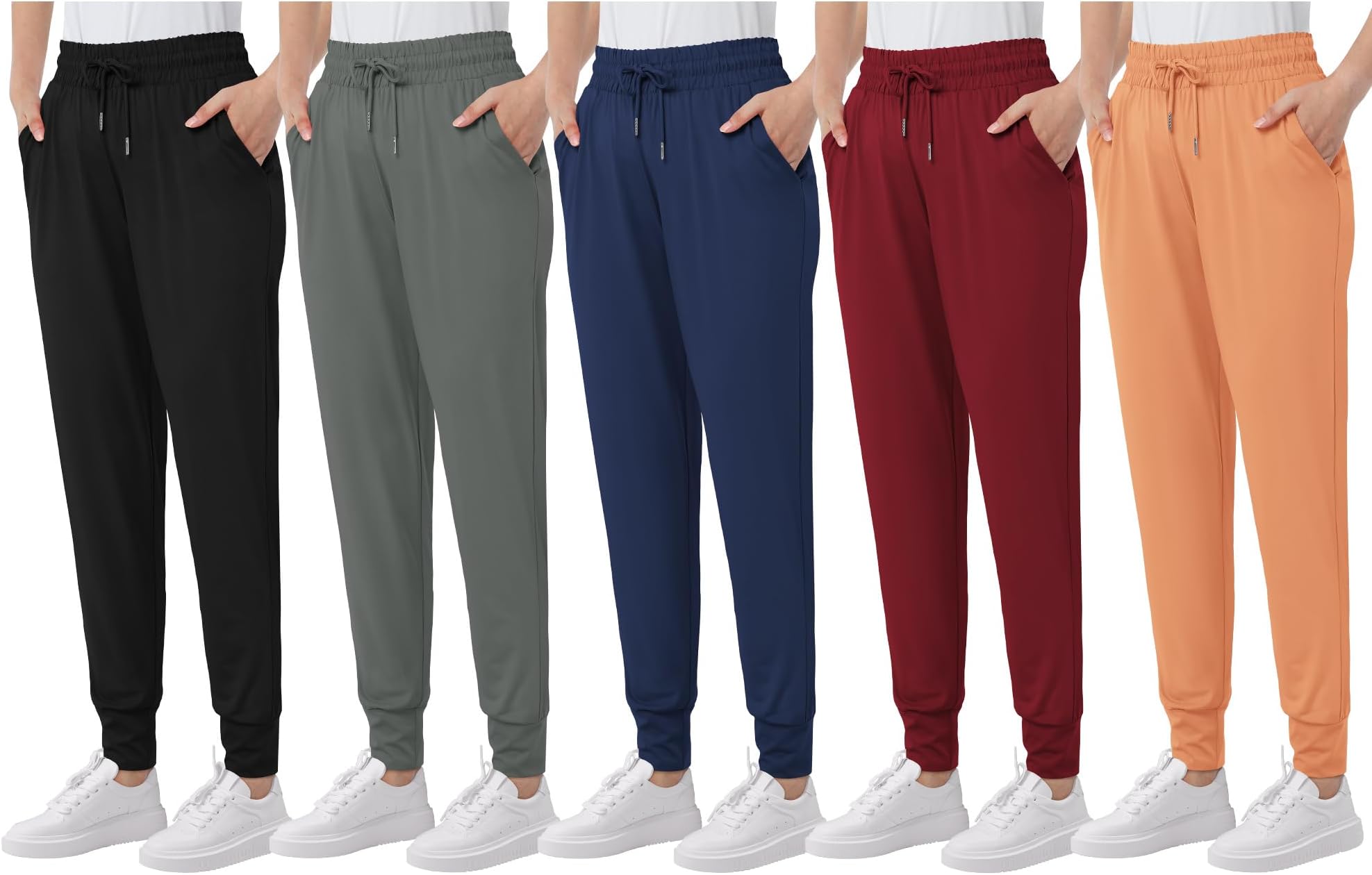 Women's Sweatpants with Pockets Soft Lounge Pants Casual Athletic Jogger Pants Drawstring for Workout Yoga Running