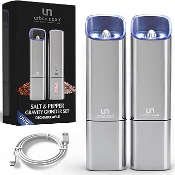 Automatic Salt and Pepper Grinder Set