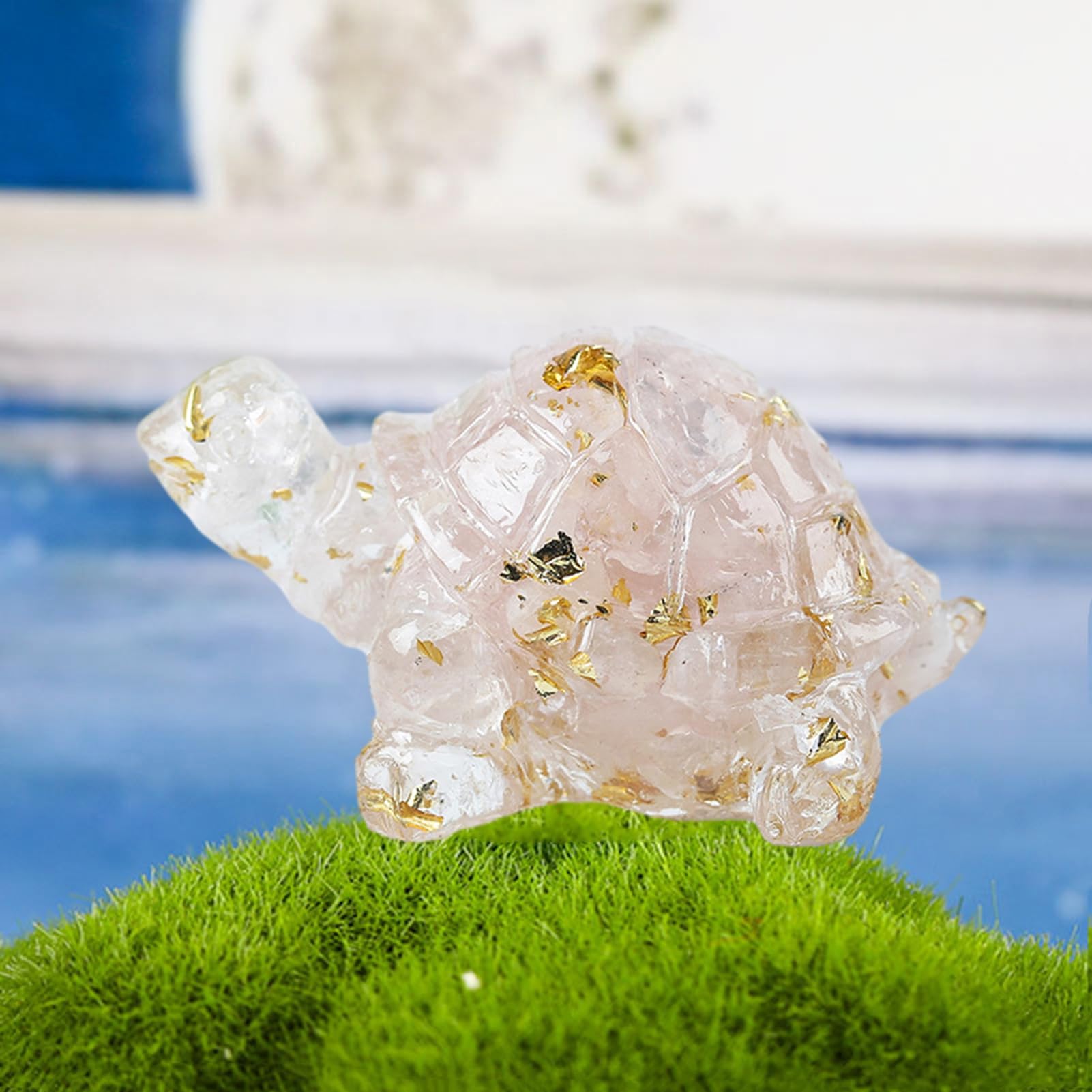 Déco Tortue En Résine Bleue - Un Grand Marché