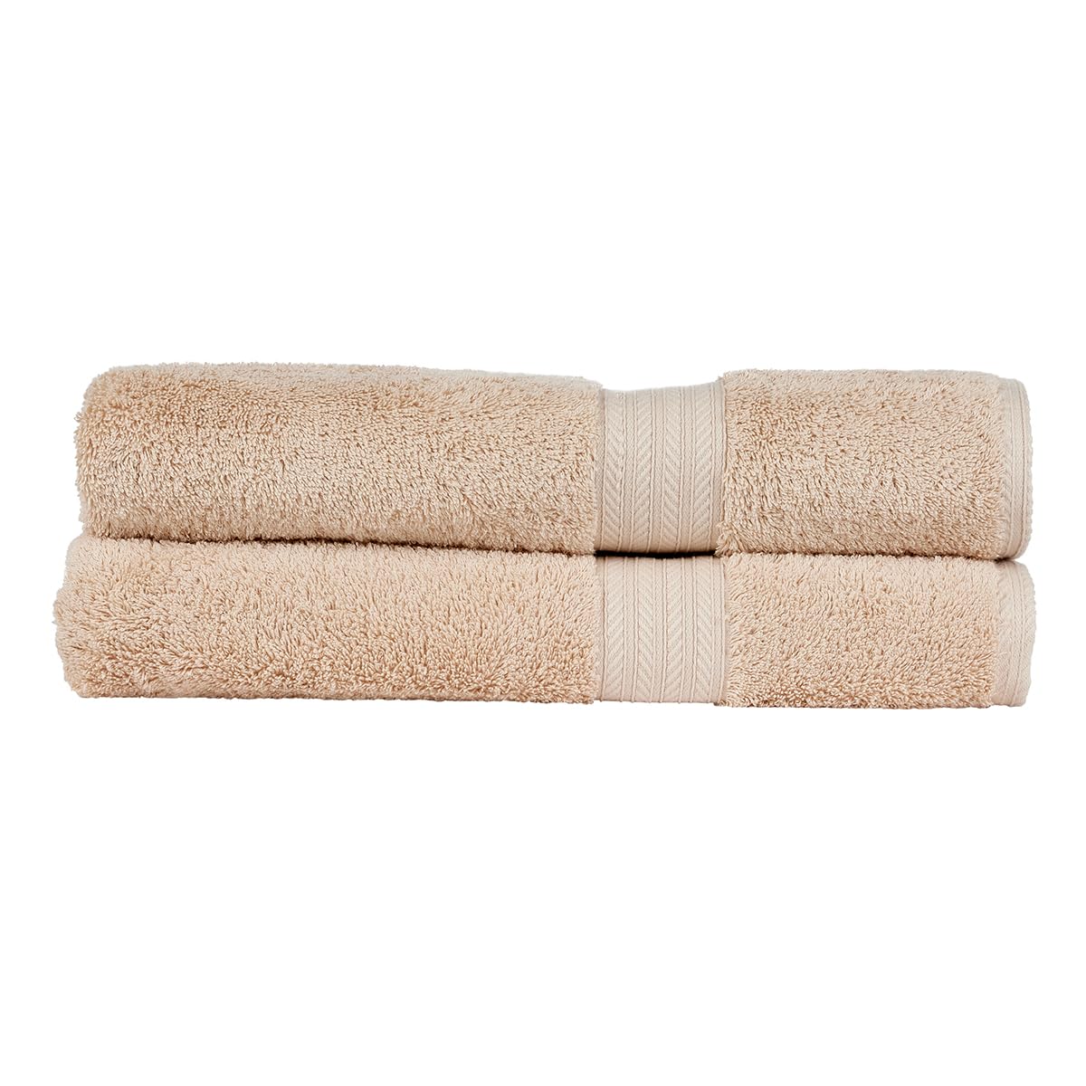 Christy Renaissance 2 Bath Sheets Set | Driftwood Beige | 100% Egyptian Cotton Pile | Luxuriously Soft and Super Absorbent | 675 GSM | Extra Large Bath Towels