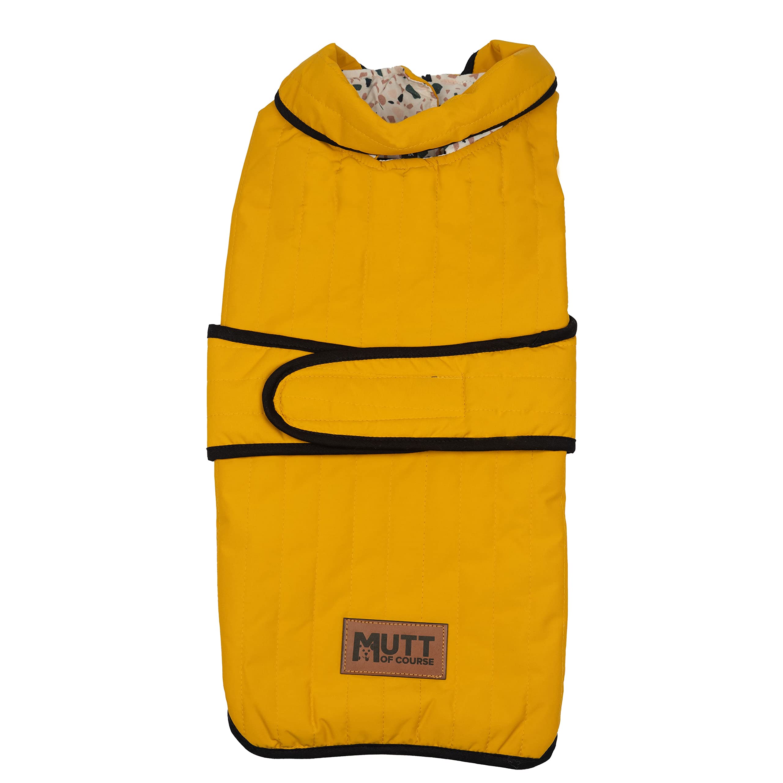 Mutt of Course Yellow Flap Dog Jacket (Waterproof + Windproof) (Neck 14-16 | Chest 14-17 | Length - 12") (M) (B0BLYT9VKH) Amazon Price History, Amazon Price Tracker