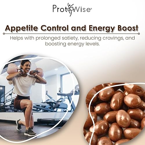Miniatura 4 de ProtiWise Bocadillos de soja altos en proteínas de 0.51 onzas  Chocolate  7caja  Pérdida de peso, apto para dieta keto, refrigerio para controlar el