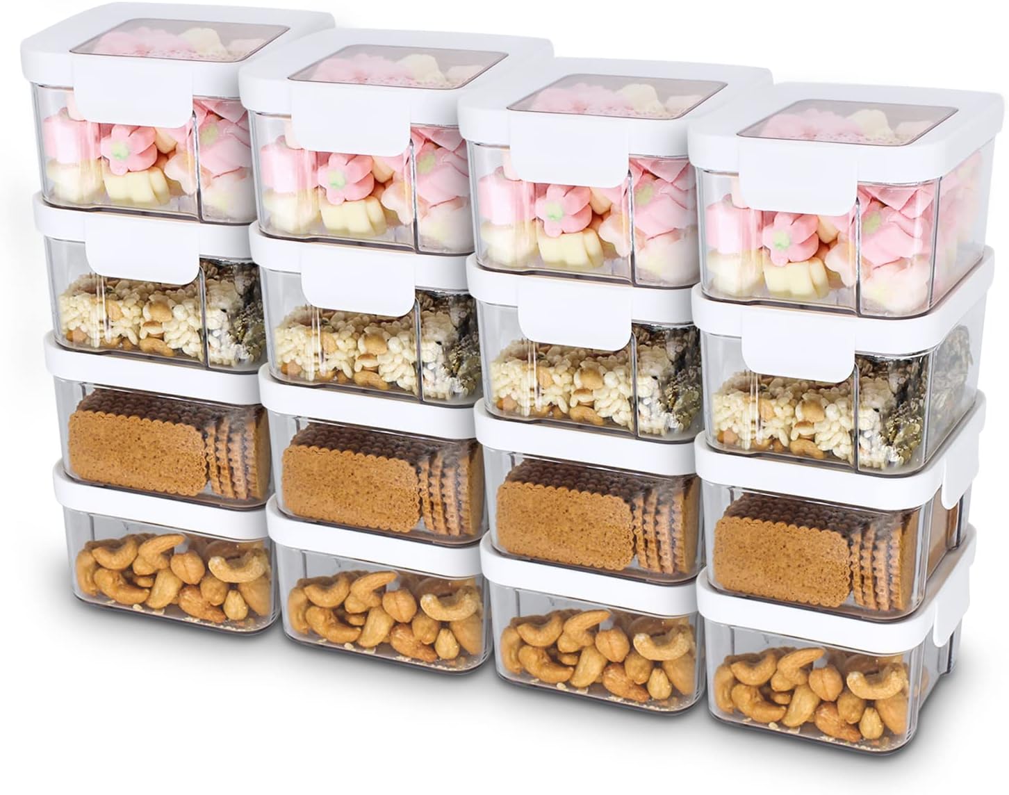 zengyisi Pantry storage containers set with lids airtight,Square Jar