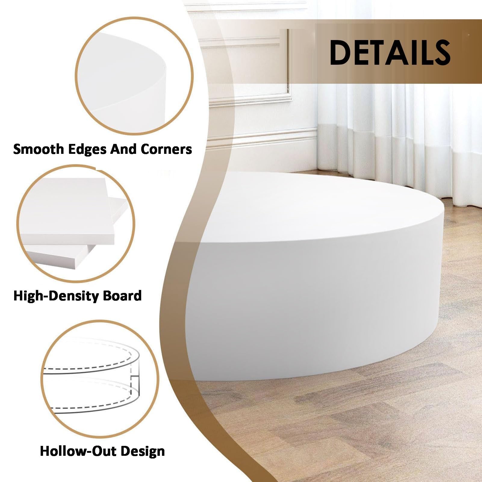 Supporto bianco da esposizione per manichini, 40 x 20 cm, base per vetrina per negozi di abbigliamento, vendita al dettaglio e per la casa, perfetto per presentazioni aziendali