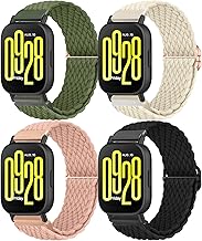 4 Pieces Compatible with Xiaomi Redmi Watch 5 Active/5 Lite Strap for Women Men, 22 mm Braided Elastic Adjustable Sport Strap for Xiaomi Redmi Watch 5 Active/5 Lite