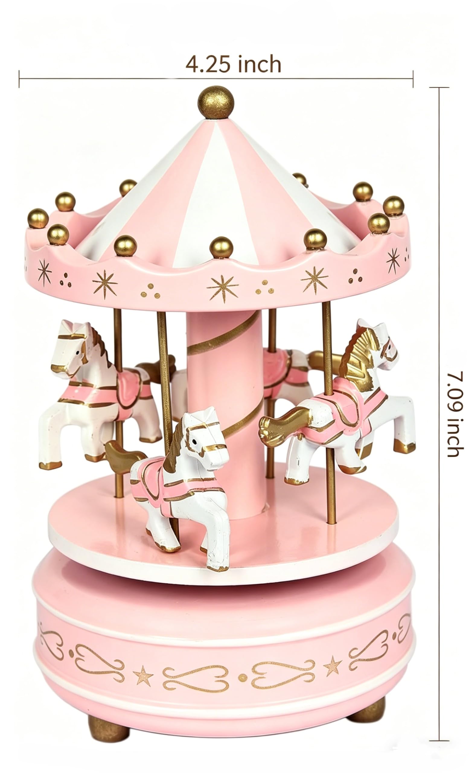 Amazon.co.jp: Schoolsupplies New Pink Wooden Merry Go Round