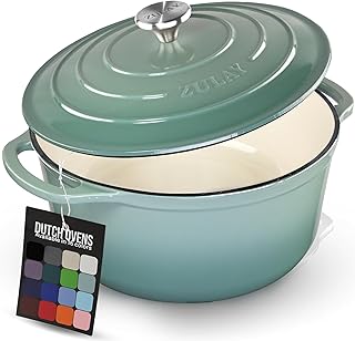 Zulay Enameled Cast Iron Dutch Oven