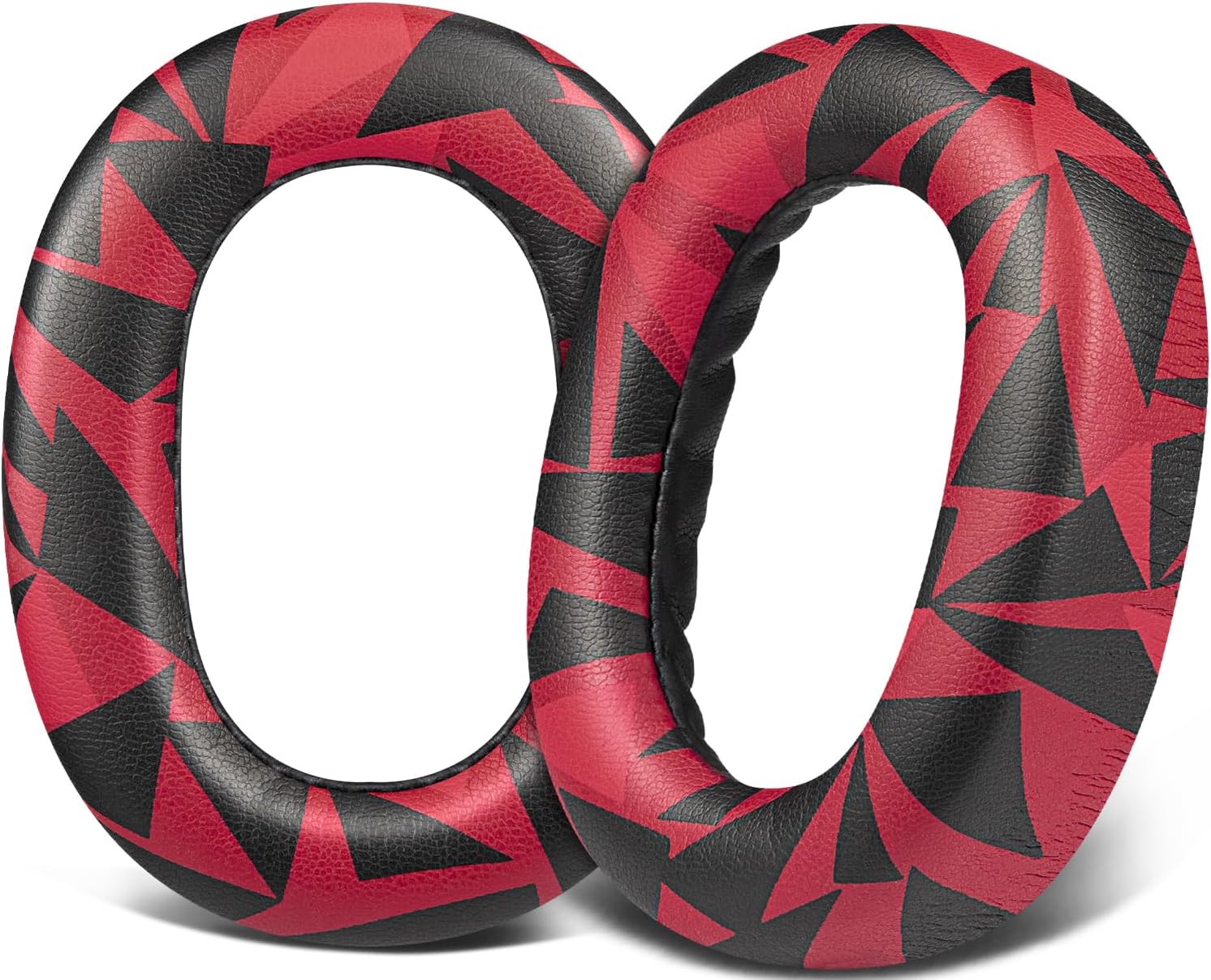 SOULWIT Earpads Replacement for Jabra Evolve2 85 UC/Evolve 2 85 MS Wireless Headset (Do Not fit Elite 85H), Ear Pads Cushions with Softer Protein Leather, Noise Isolation Foam - Red Storm