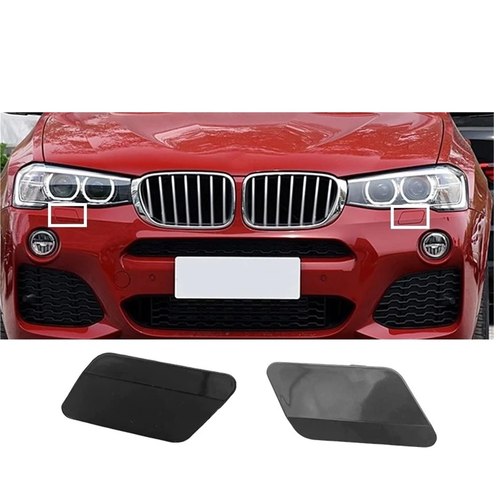 Per BMW X3 F25 X4 F26 51118064137 LH RH 51117212953 51117261101 Paraurti Anteriore Faro Tappo Copriugello Lavafari Copertura Lavafari Auto(Left)
