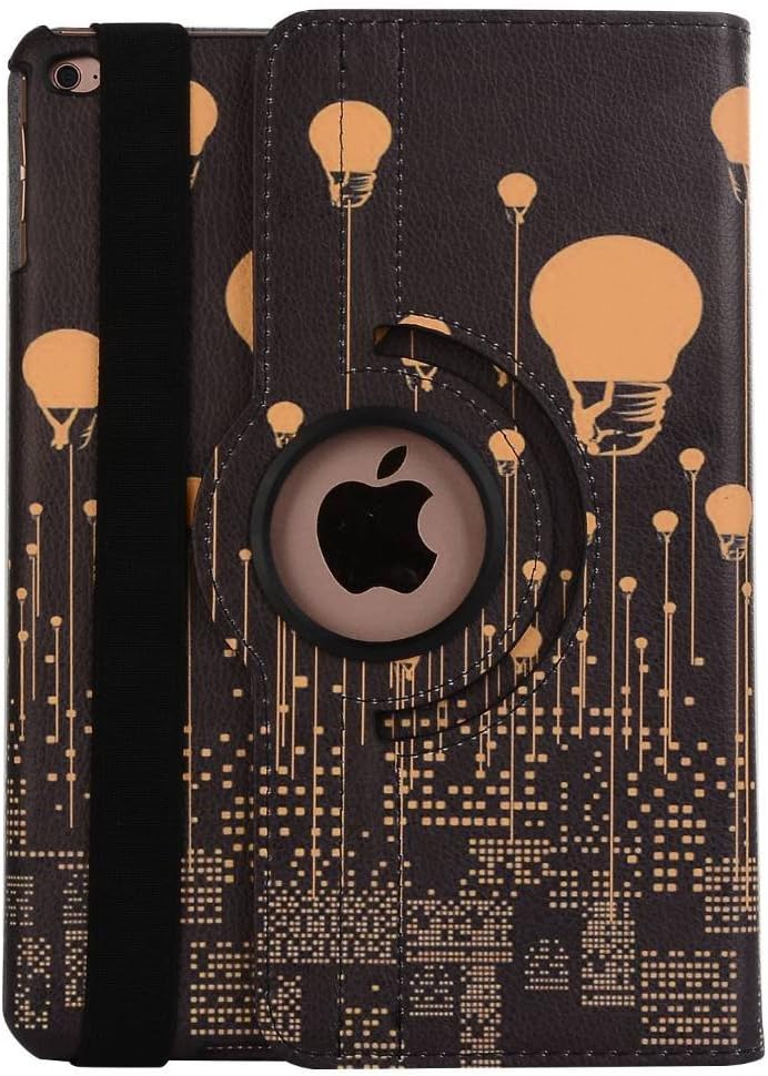 Kolorfish iFunky Designer Leather Flip Case Cover Rotation 360 Degree for Apple iPad Air 2 (Black Lights)