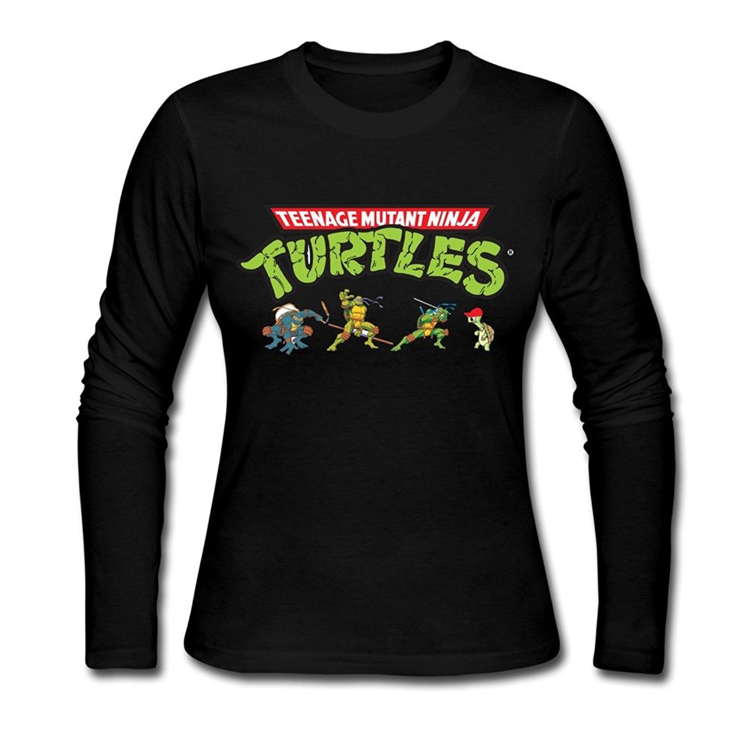 Women Teenage Mutant Ninja Turtles Customized Causal Long Sleeve T-Shirt by Mjensen