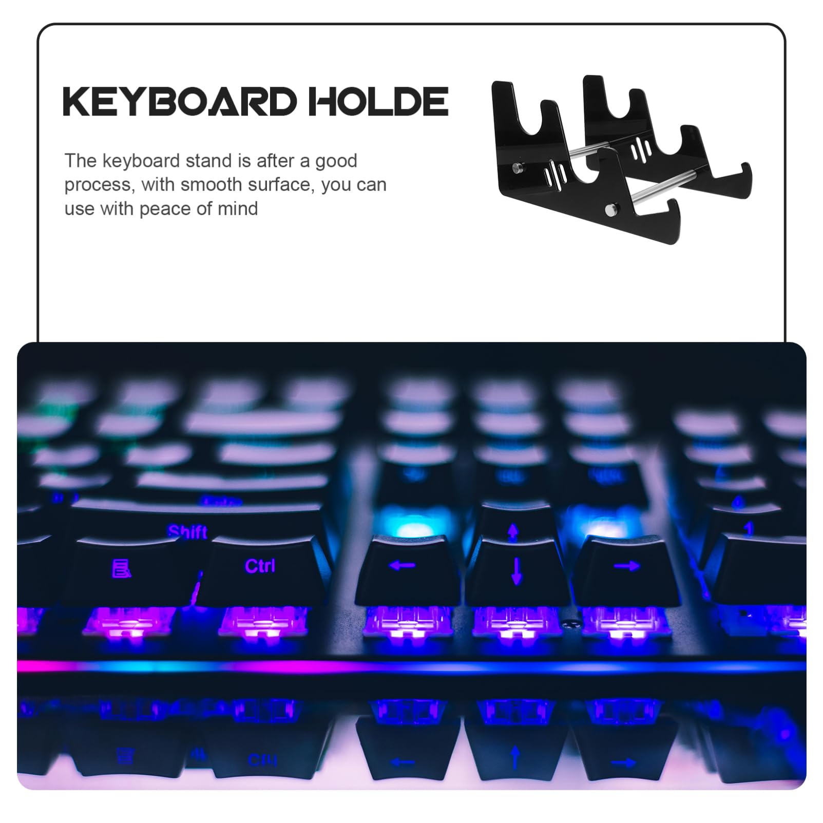 5 Pièces Support de Clavier Mécanique Support de Rangement pour Clavier de Bureau Accessoire Pratique et Élégant pour Affichage et Stockage Design Multi pour Espace