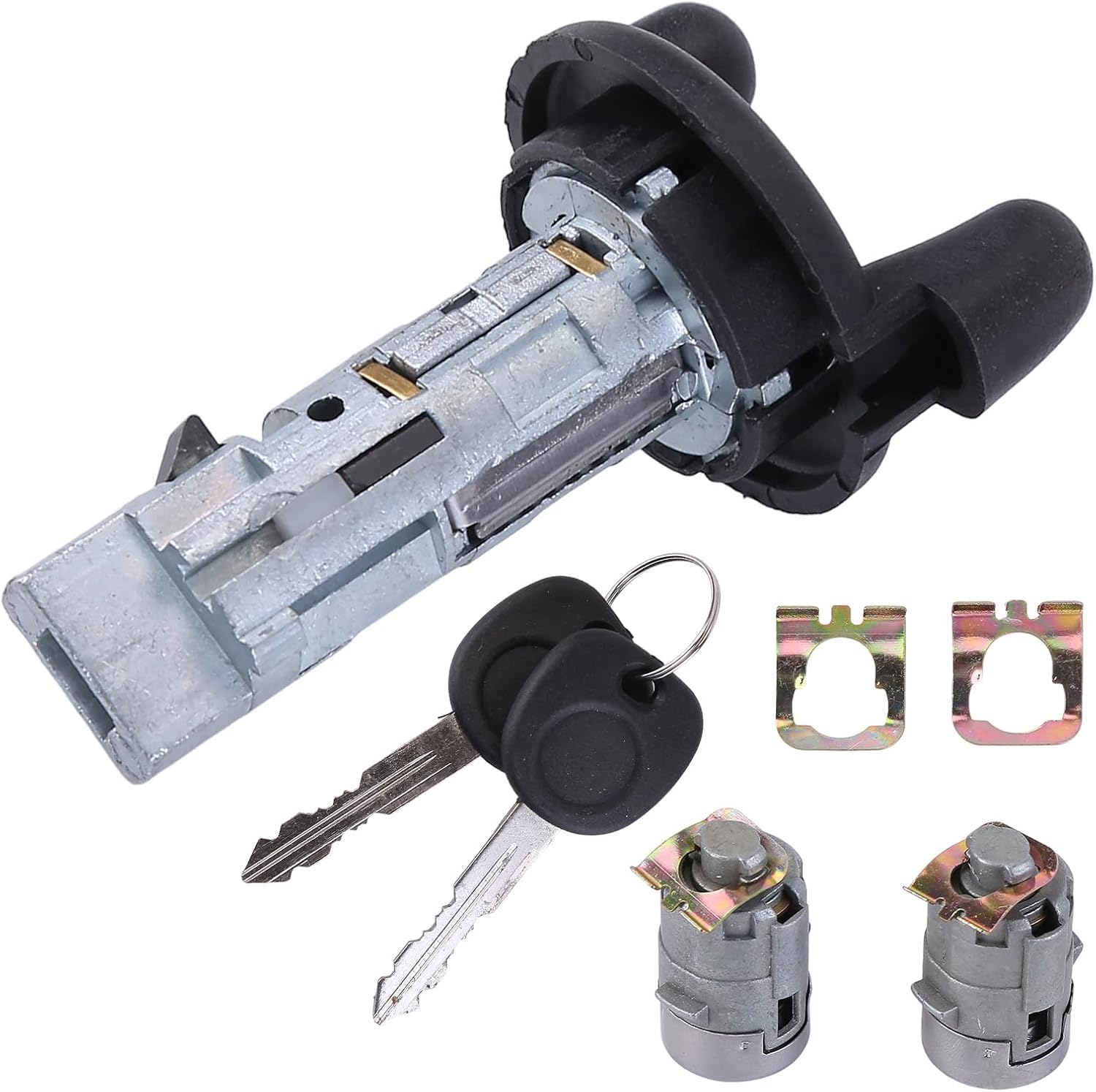 12472980 Ignition Lock Cylinder with Key for 1998-2005 Sonora Yukon Sierra Express 1500 2500 3500 Ignition Lock Cylinder Assembly 15815961 4H1051 Ignition Key Switch Cylinder & Door Lock Set