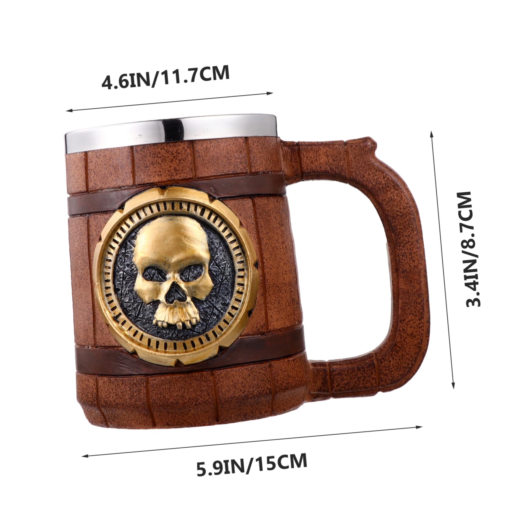 Cabilock copa de calavera las tazas de café de la oficina vasos retros taza de te tazas vintage taza de esqueleto taza para agua familiar jarro de cerveza acero inoxidable 304