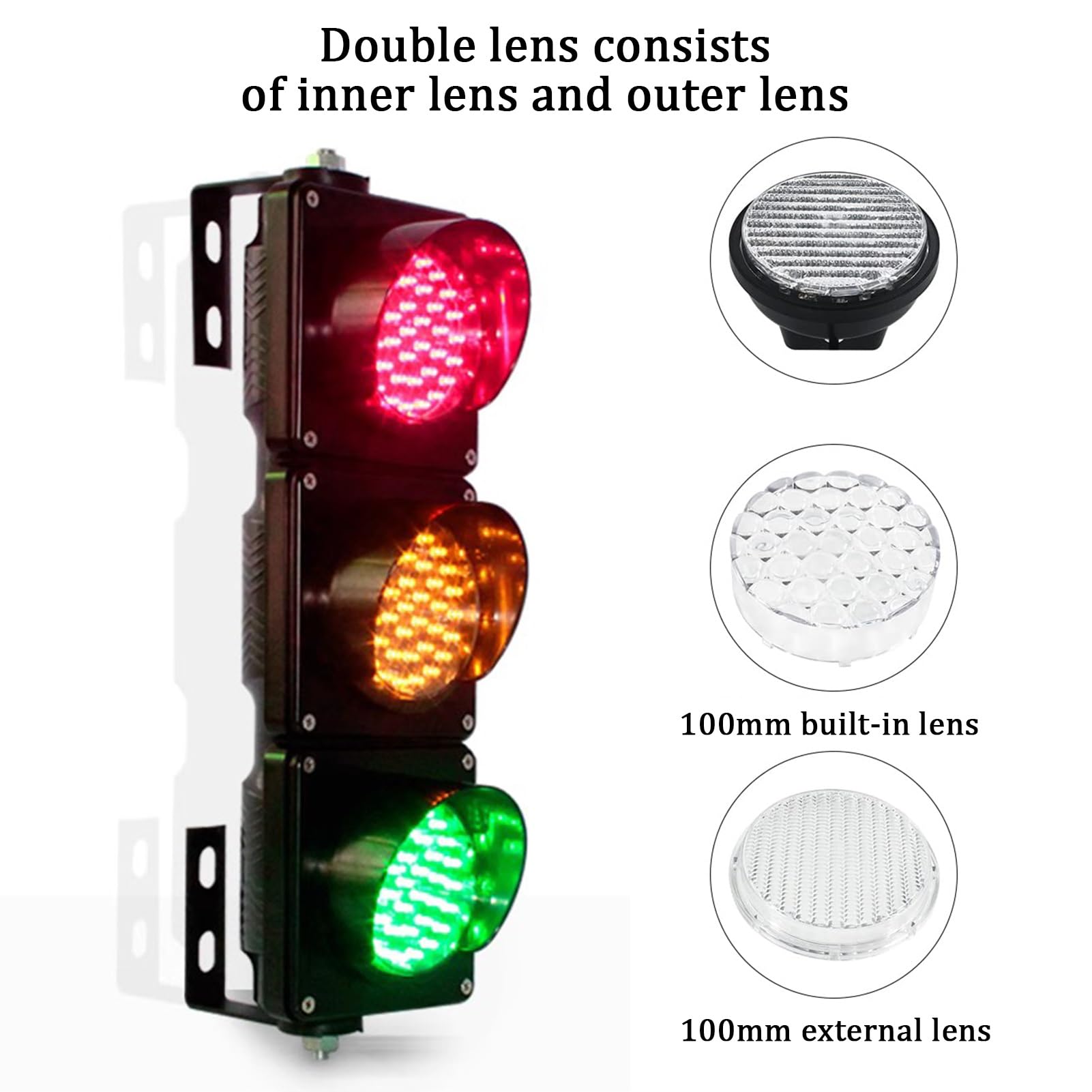 Amazon.co.jp: YVYKFZD 信号機 100mm(4インチ) 交通 信号ライト、LED