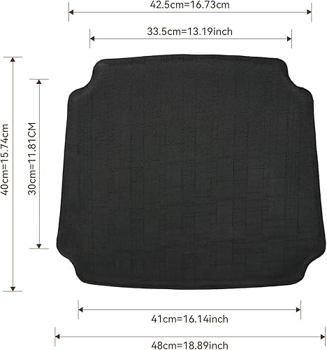 Miniatura 5 de Wishbone - Cojines de silla y sillas, cojín de tela de lino para sillas Y (negro)