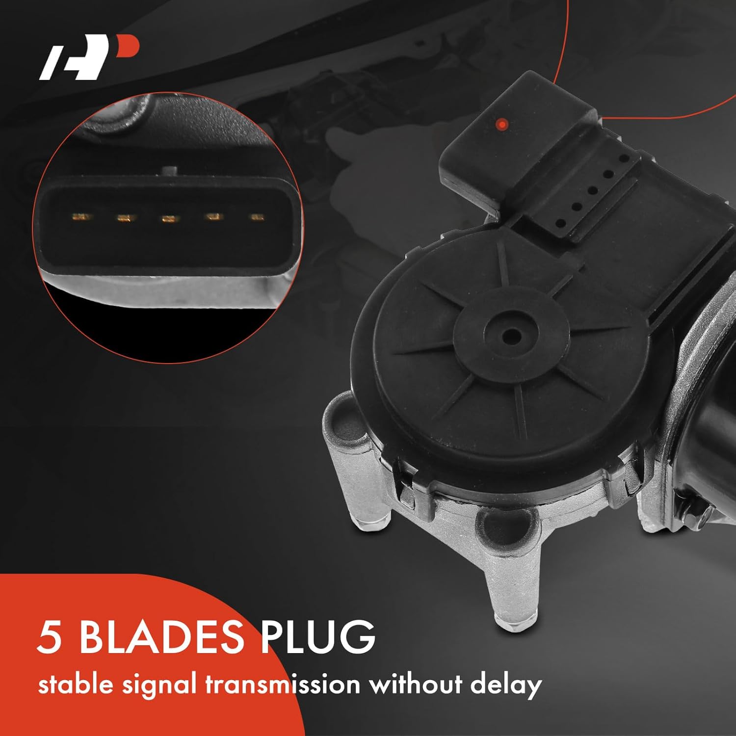 A-Premium Front Windshield Wiper Motor Without Washer Pump Compatible with Kia Sedona 2006-2012/2014 & Hyundai Entourage 2007-2008, MPV, 5-Pin, Replace# F00S2A2518