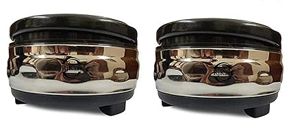 RJKART Stainless Steel Insulated Casserole with Handle Set of 2 Roti Box Double Walled Tureens for Kitchen Home Travel Hotel - (1500ml, 2000ml)