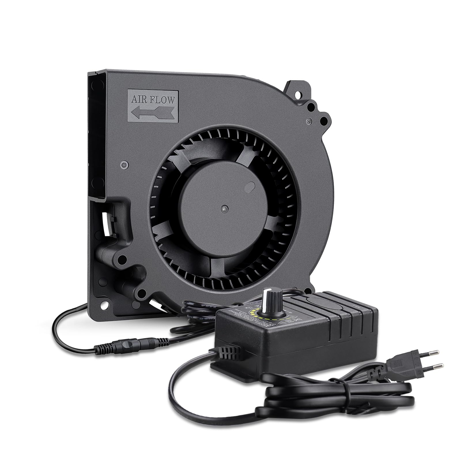 GDSTIME Ventilador radial 220 V 120 mm Blower con rodamiento de bolas ajustable