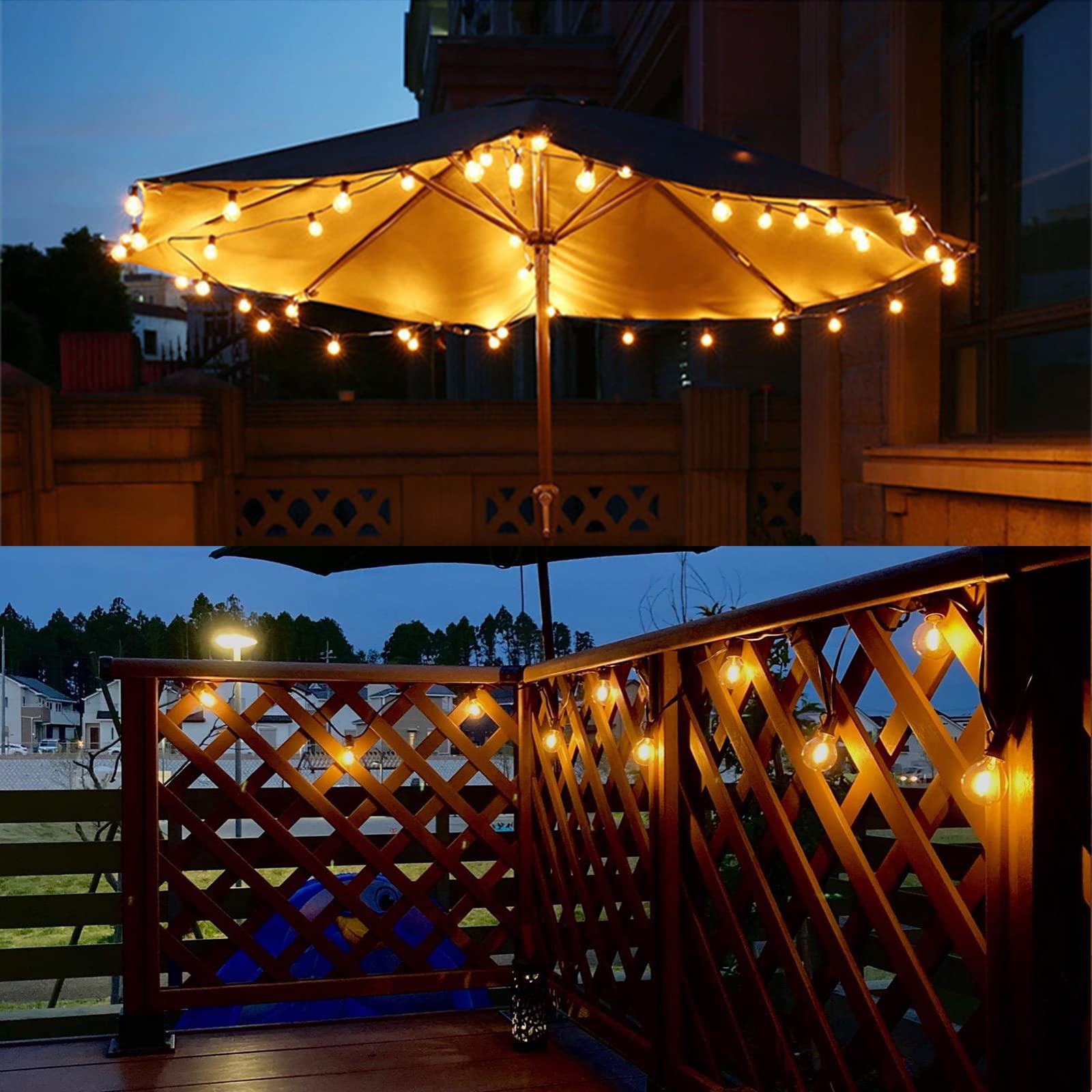 Amazon | Bomcosy LEDストリングライト 防雨型 E12ソケット10個 LED