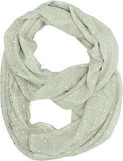 Ivory Ring Infinity Scarf With Silver Studs