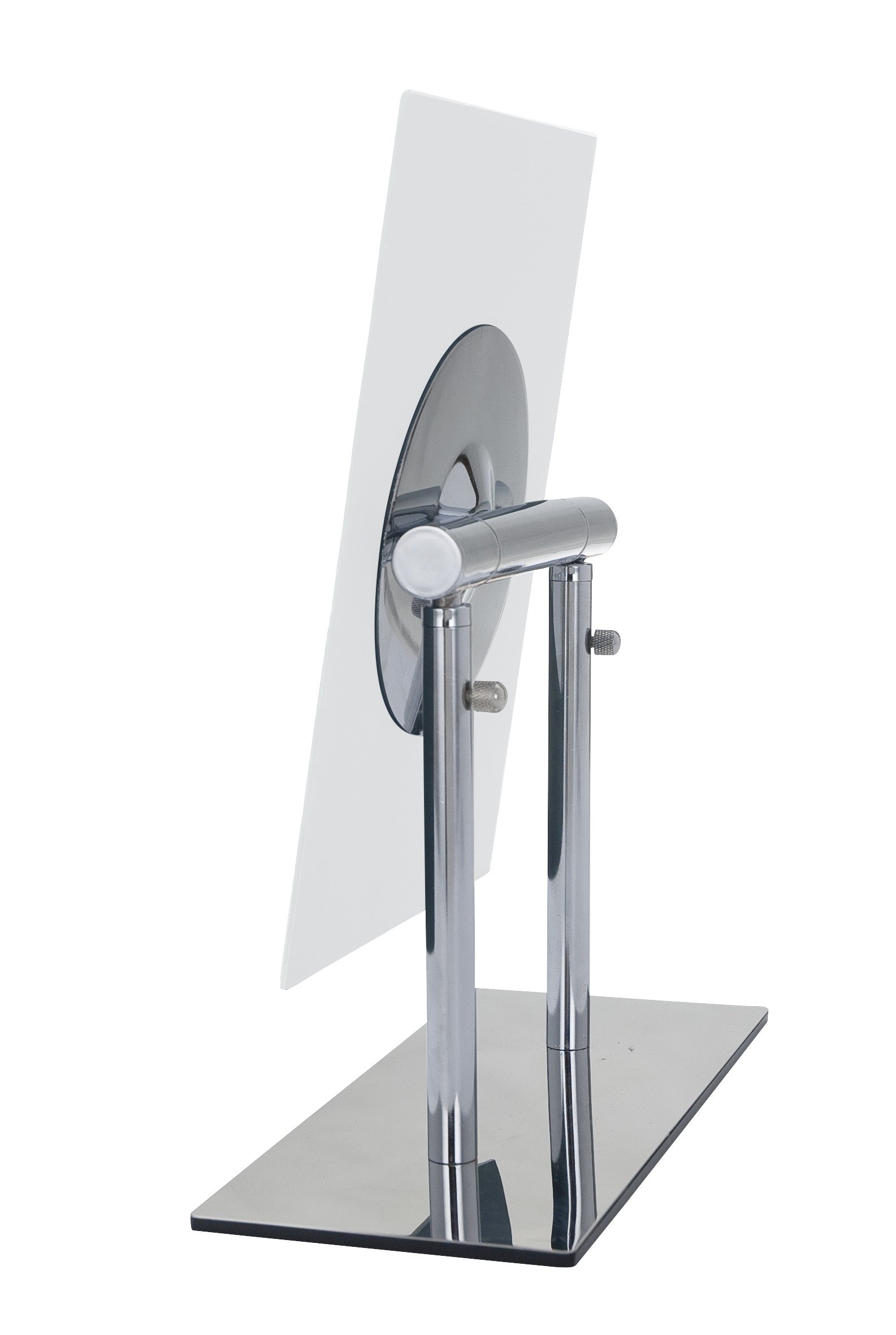 WENKO Kosmetik-Standspiegel Pinerolo - klappbar, Stahl, 23 x 27-35 x 10 cm, Silber