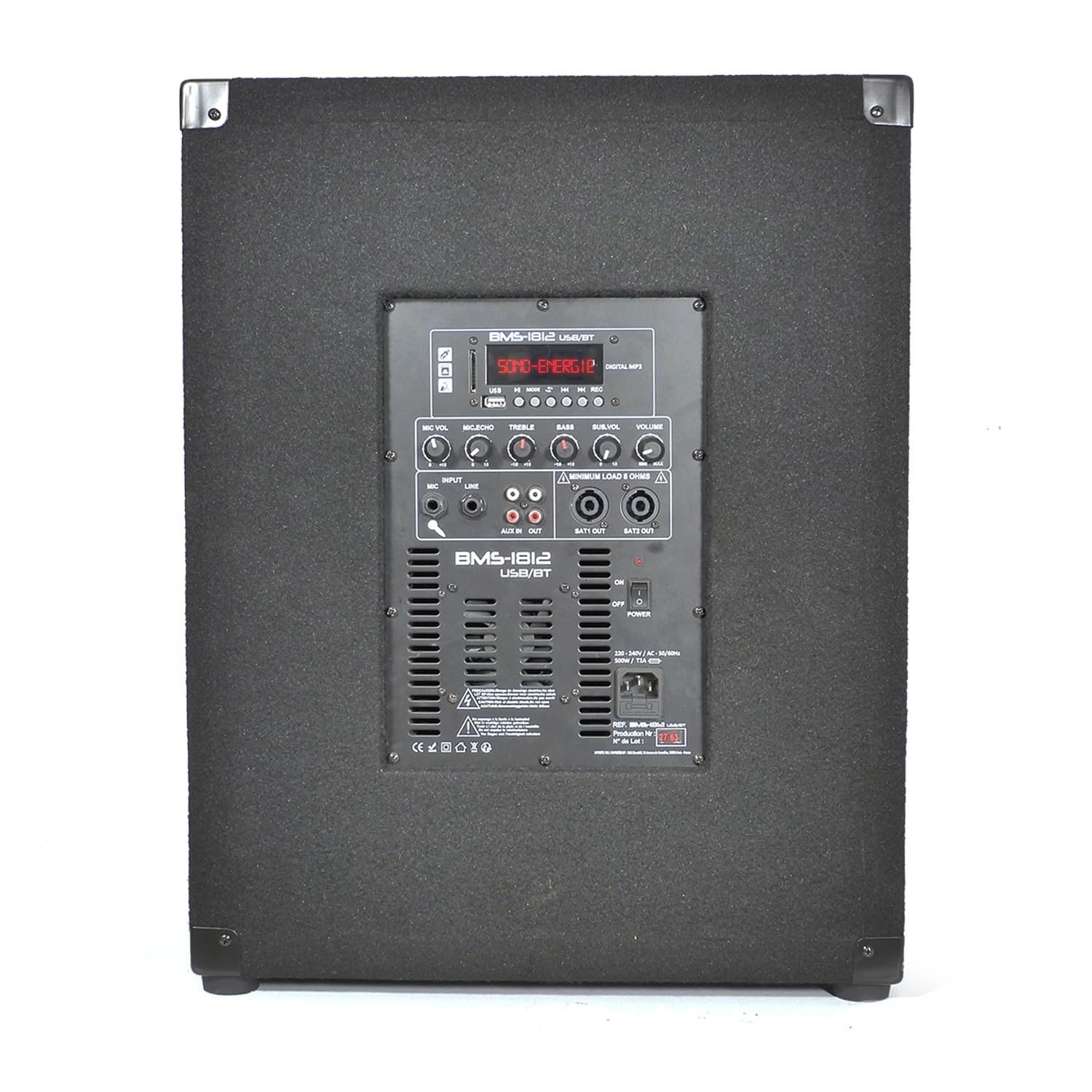 Subwoofer/Caisson BM Bmsonic BMS1812-USB Bluetooth - Actif 46cm - 1200W Full Range