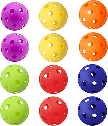 Vista 12 de GSE Games & Sports Expert Pelotas de béisbol de práctica, entrenamiento de pelotas de béisbol de plástico, bolas de softball huecas de flujo de aire