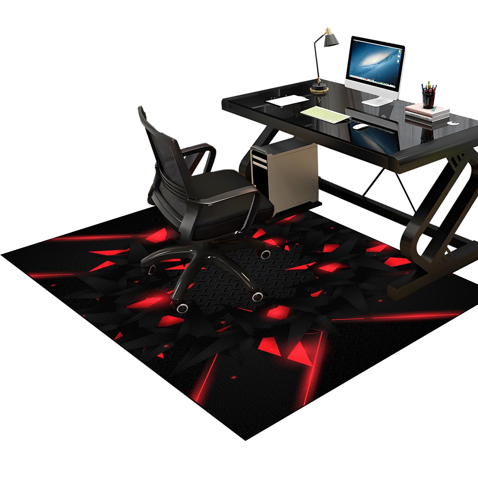 180 x 200 cm Gaming Computer Chair Mat Multi-Purpose Floor Protectors for Rolling Chairs, Chair Mat for Hard Floor Office Chair Mat Desks Mats, Floor Protector for Home Office, Carpet Chair Mats
