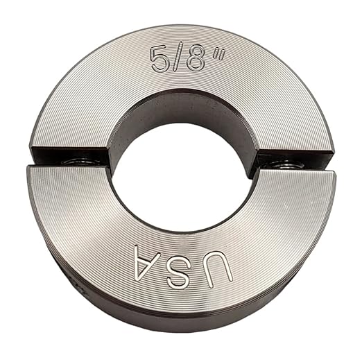 0.625" Bore Diameter - Clamping Two Piece Shaft Collar - 303 Stainless Steel (1 Pack)