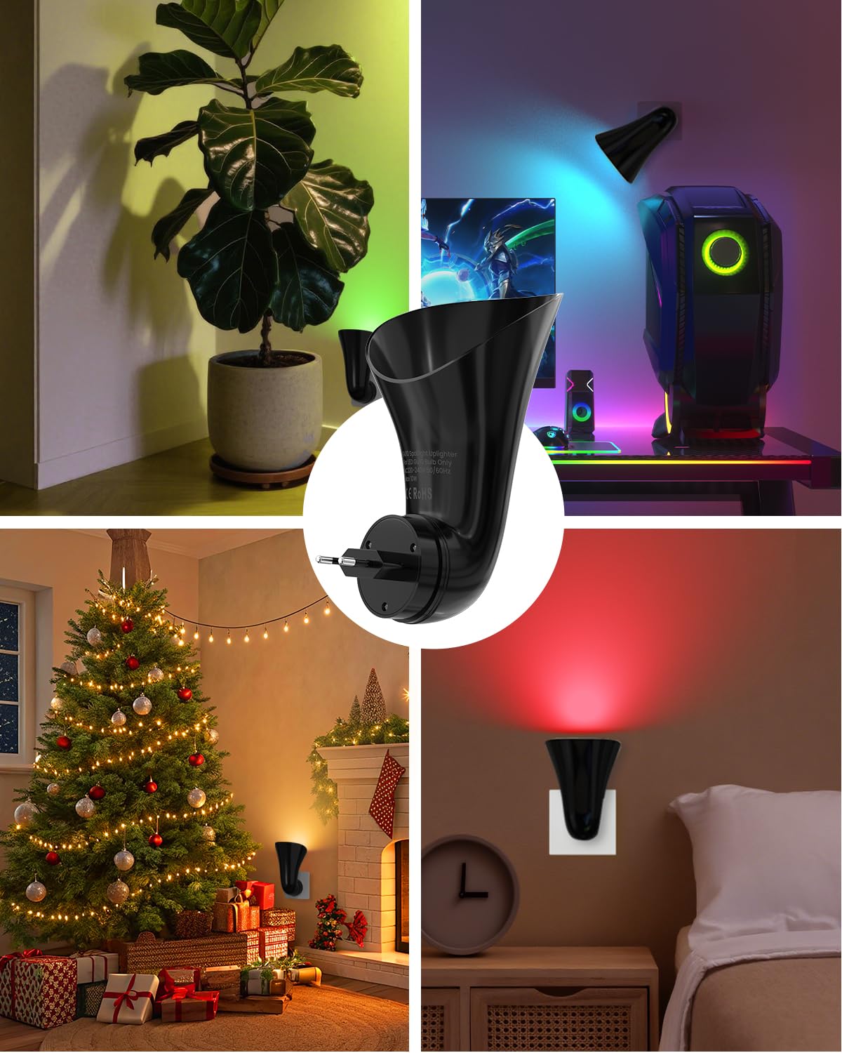 Projecteur De Mur GU10 Avec Prise, Appliques D'Intérieur