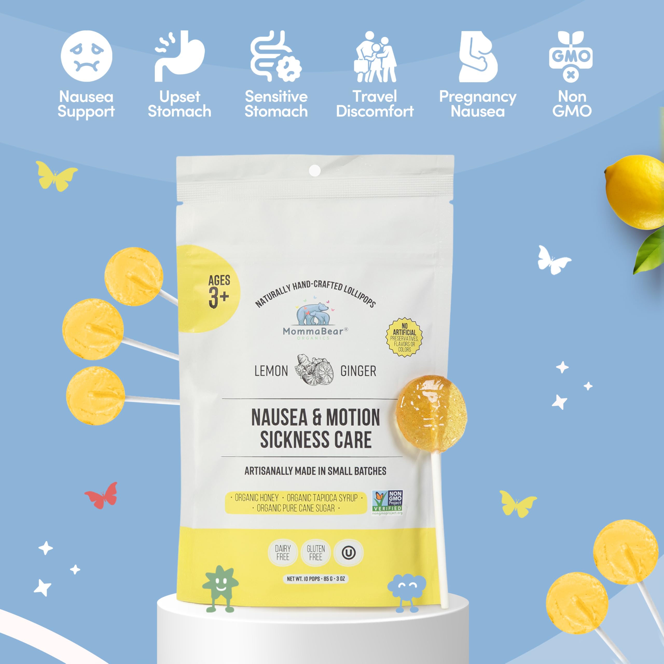 Amazon.com: MommaBear Nausea & Motion Sickness with Real Honey