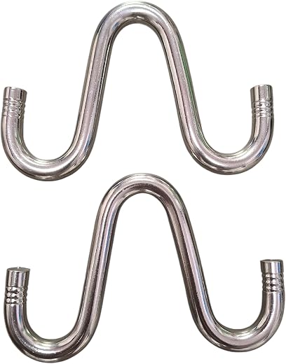 Kkriya Home Decor Kriya Heavy Duty W-Hook KADA Patio Swing, Hammock Swing12MM Rod with Weight Capacity of 800KG, (Pack of ...
