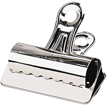 X-ACTO 2004LMR Bulldog Clips, Steel, 1-Inch Capacity, 3-Inch w, Nickel-Plated, 12 per Box