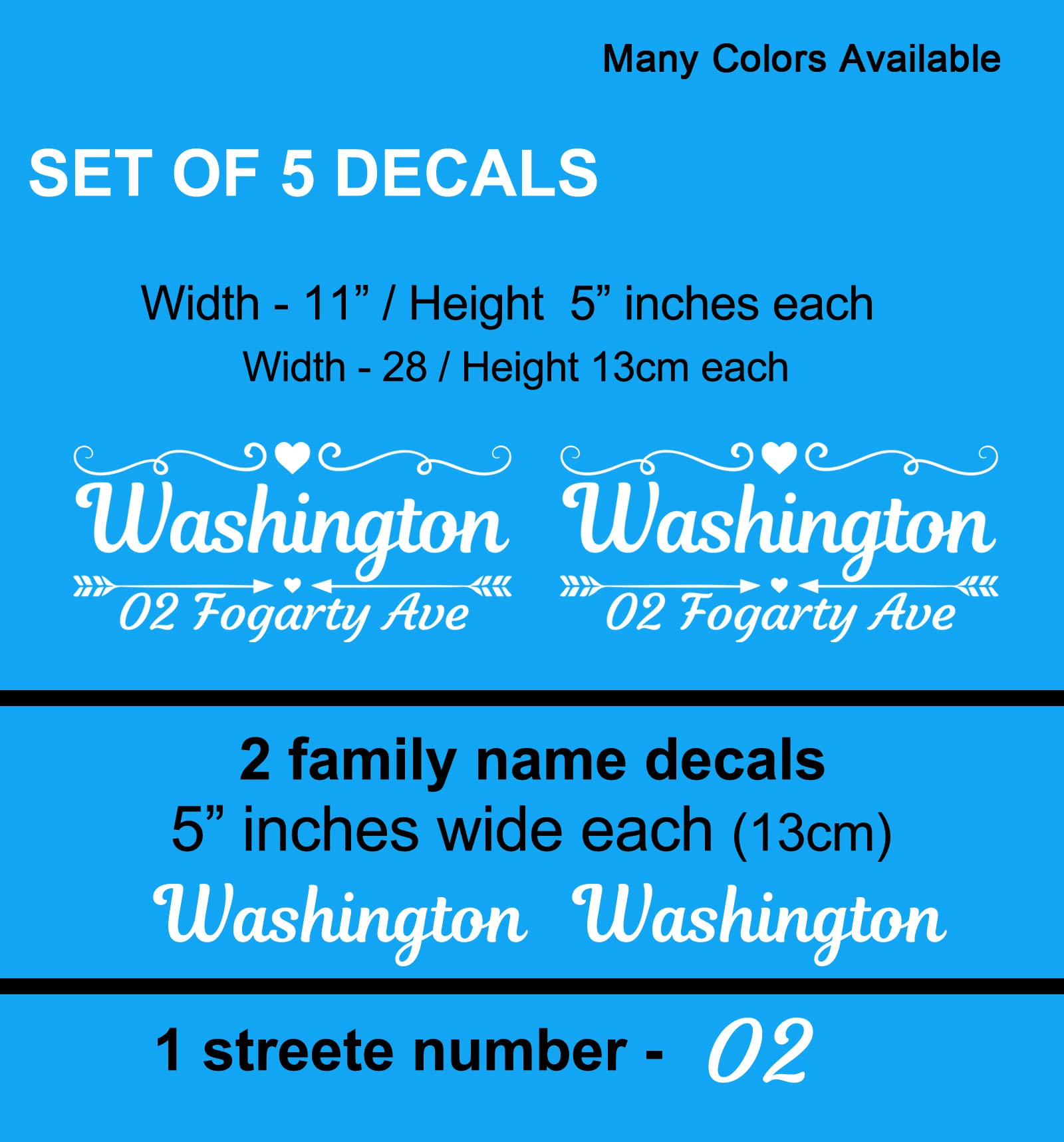 Amazon.com: Set of 4 Name Decal for Mailbox, Personalized Mailbox Decal,  Many colors for select, Waterproof Mailbox Decal, Family Name Decal for  Door, Mailbox Numbers Sticker, Vinyl Decal, Customize Mailbox Decal,  Farmhouse