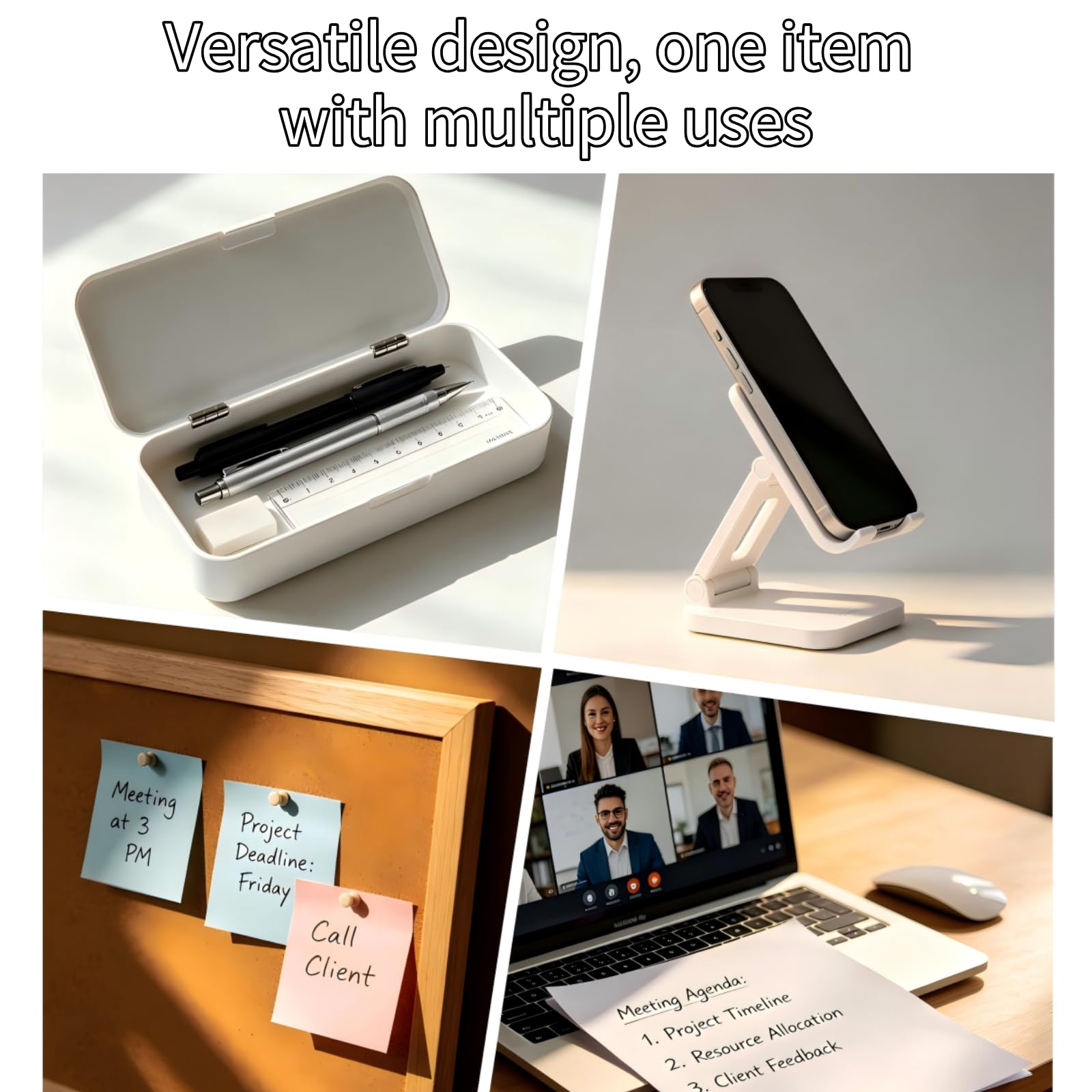 Lavagna da tavolo in vetro con vano portaoggetti, supporto per tastiera, lavagna per appunti, ideale per scuole, case e uffici Black and white 3