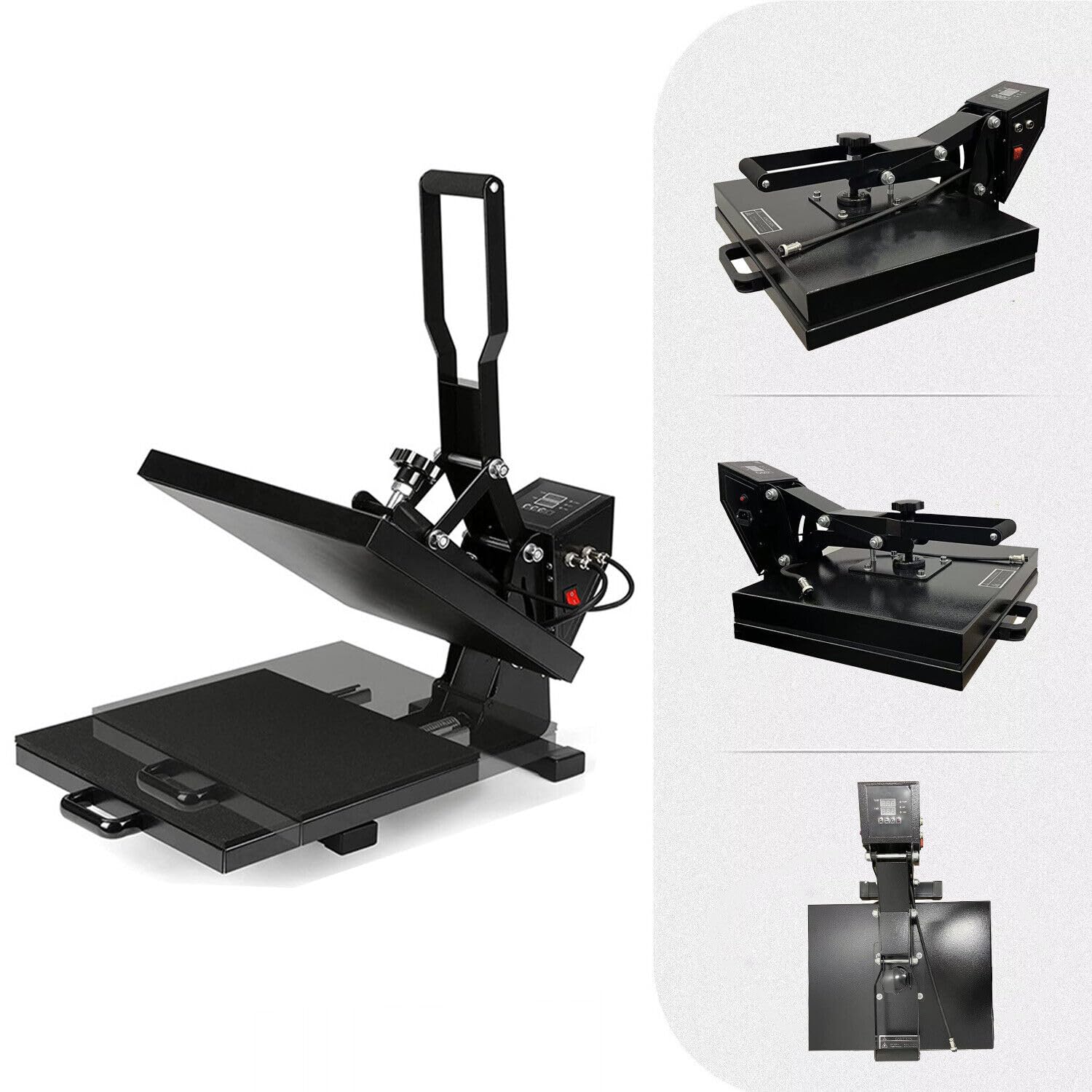40x50cm Transferpresse Hitzepresse Heißpresse Maschine Heat Press 2000W DIY Mulitifunktional Sublimationsmaschine Wärmepresse Textilpresse für T-Shirts Kissen Mauspads Tasche