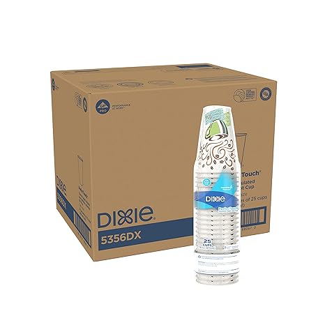 Dixie PerfecTouch 16 oz. Insulated Paper Hot Coffee Cup by GP PRO (Georgia-Pacific)