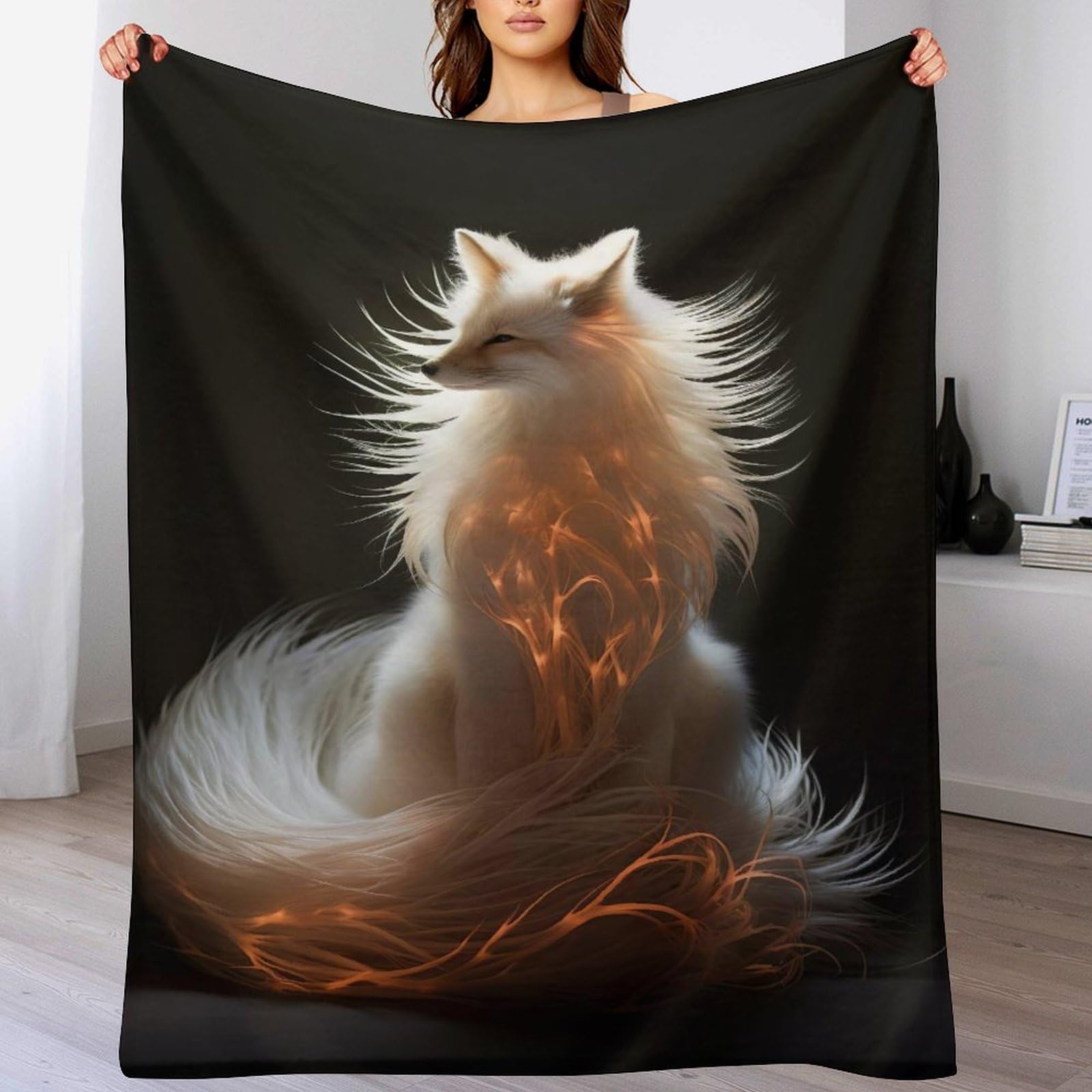 Manta de franela cálida 140x180 cm textil suave para sofá y cama