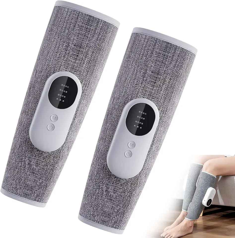 NURII Leg Massager with Heating Function,Compression Wraps for Relaxation with Handheld Controller,3 Intensities 2 Modes,Knead and relax and Lifting massage for Pain Relief,Circulation Promotion,Pink