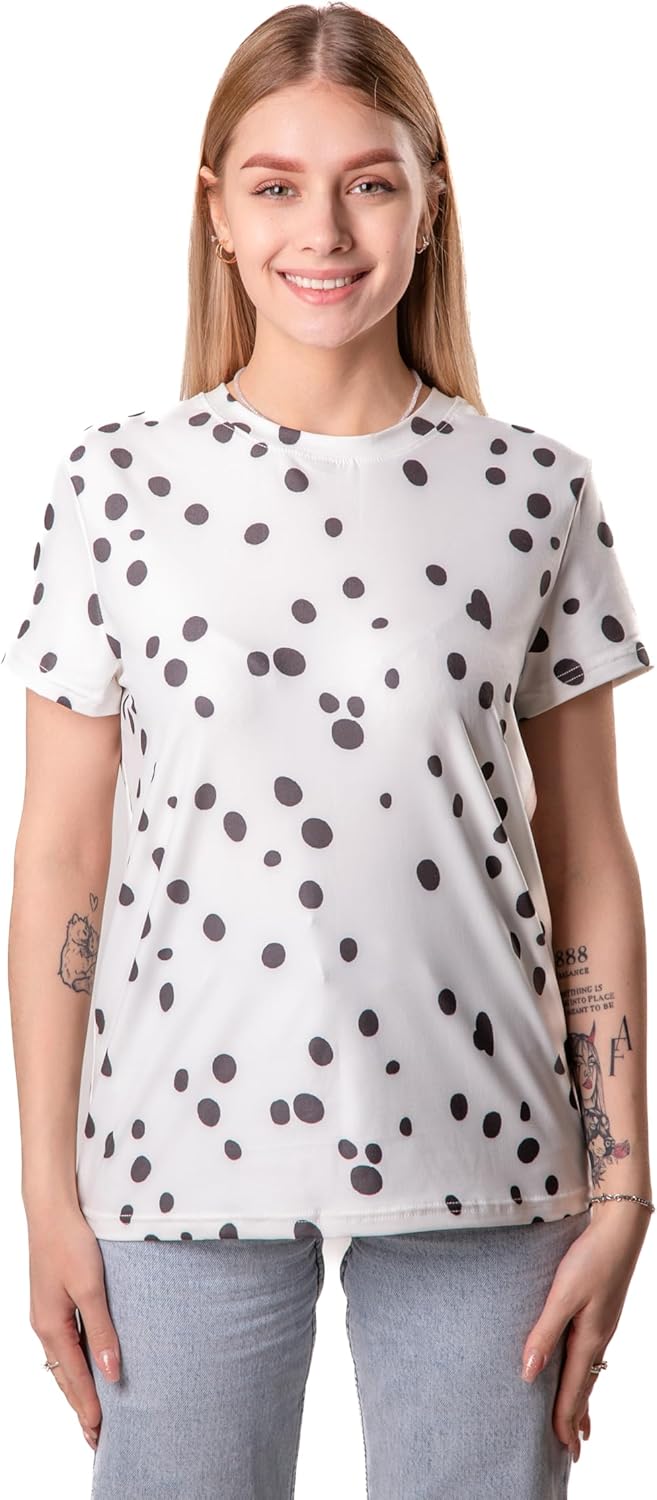 ComfyCamper Adult Womens Dalmatian Shirt - Men Women Teens TShirt Dog Costume Cosplay Halloween Costume Dalmation - Image 6