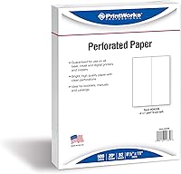 Vista 3 de PrintWorks Professional Papel perforado para menús, folletos, formularios y más, 8.5 x 11, 20 libras, 1 perf vertical de 4.25 pulgadas desde