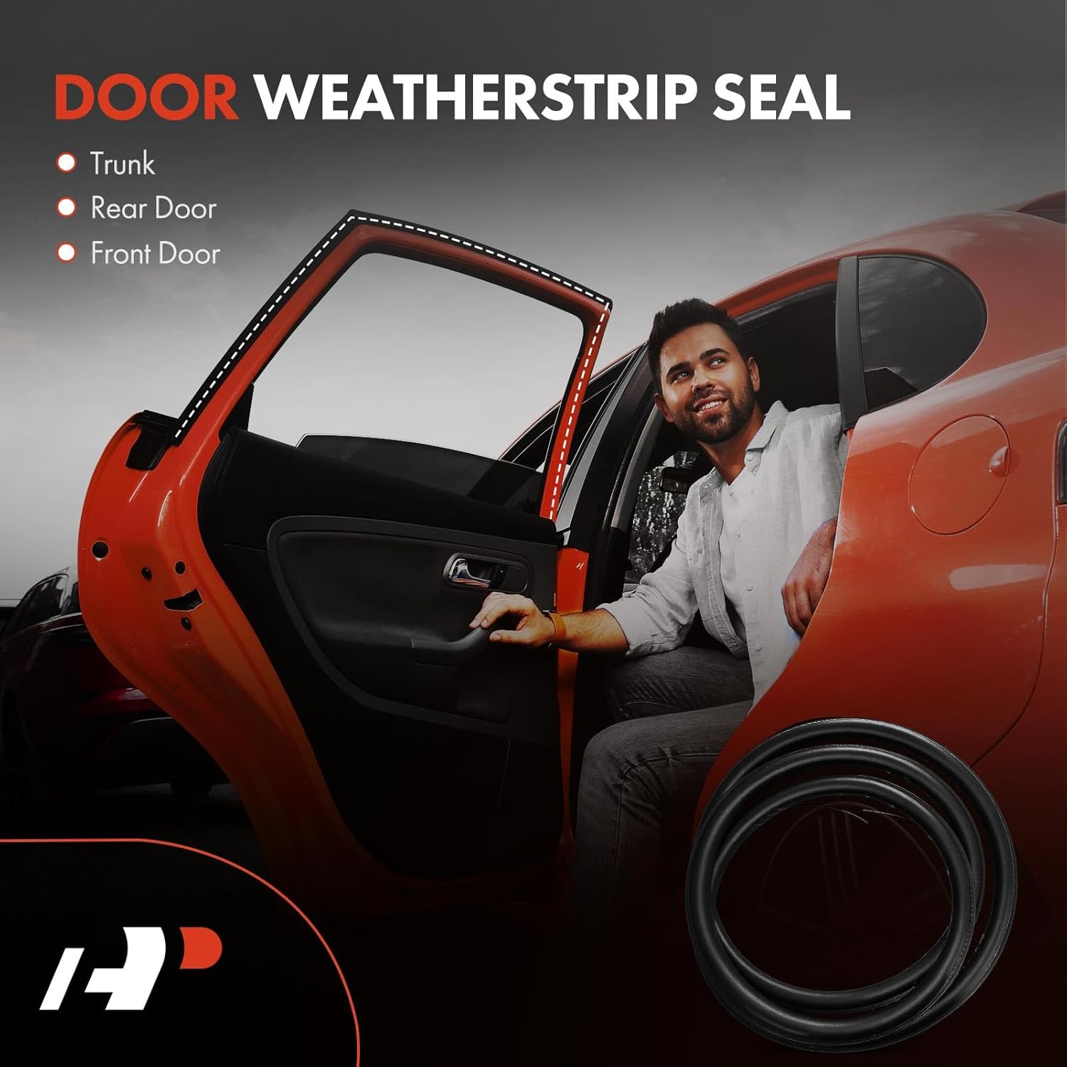 A-Premium 2PCS Front Car Door Weather Stripping Seal Strips Compatible with Ford Fusion 2013-2020, Police Responder Hybrid 2019-2020, Replace DS7Z5420708B