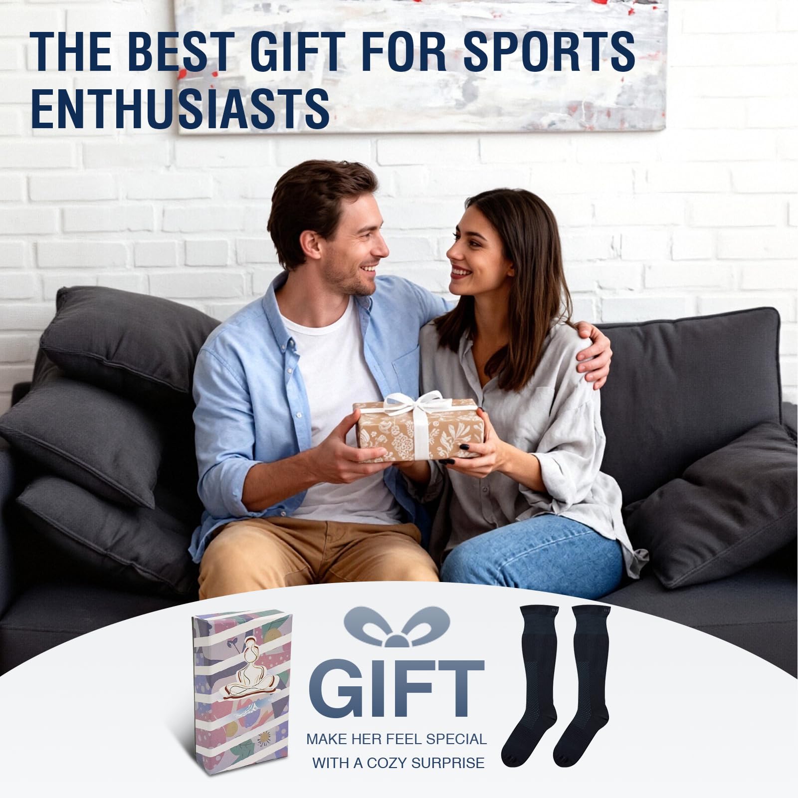 Calze a Compressione Graduata da Donna, Elastiche e Confortevoli, Migliorano la Circolazione, Sollievo per Gambe Stanche e Gonfie, Ideali per Viaggi, Sport e Uso Quotidiano