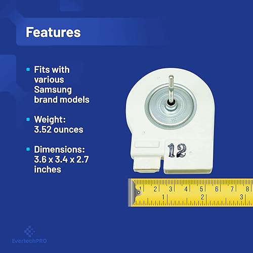 Vista 4 de EvertechPRO Reemplazo del motor del ventilador del evaporador del aparato para LG DA31-00146E 1486536 DREP3020LAHAL