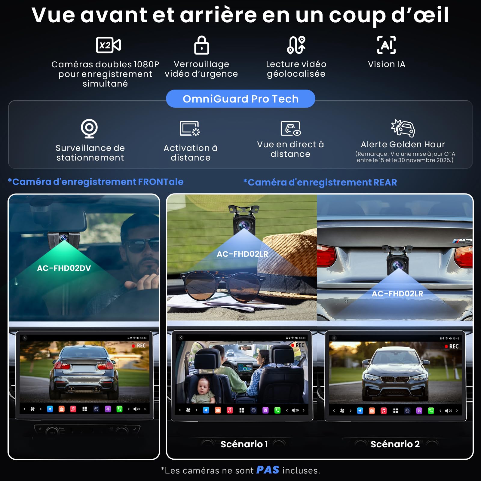 [14,1" QLED] ATOTOZONE Autoradio Android avec GPS intégré Tableau de Bord, 1DIN & 2 DIN Écran Flexview, Agent IA, LiveView à Distance, Alerte Golden Hour, 7.1.2 CH Audio, 4G LTE, 8G+128G, X10G141E