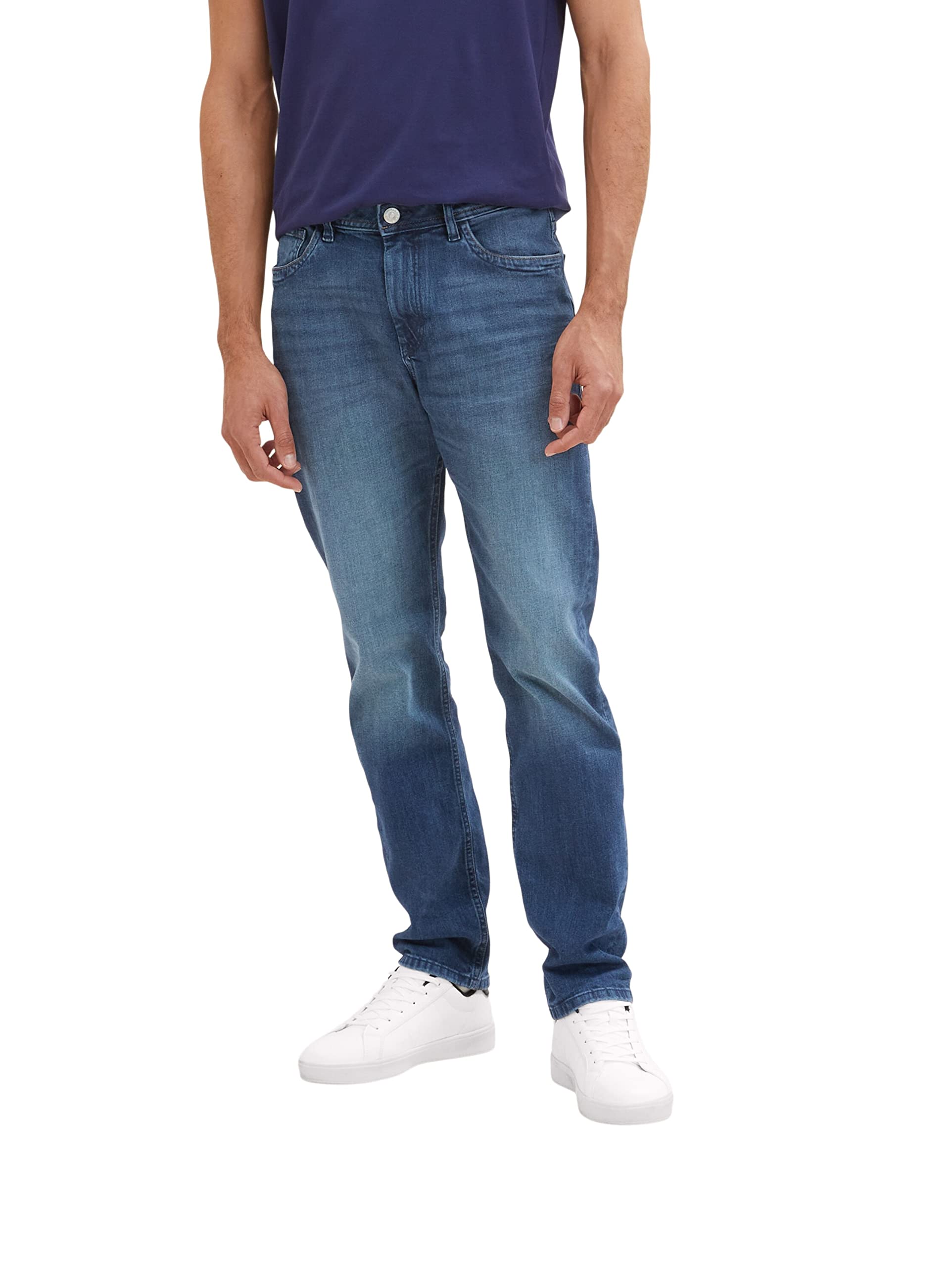 TOM TAILOR Herren 1032017 Trad Relaxed Jeans, 10114 - Clean Dark Stone Blue Denim, 30W / 30L