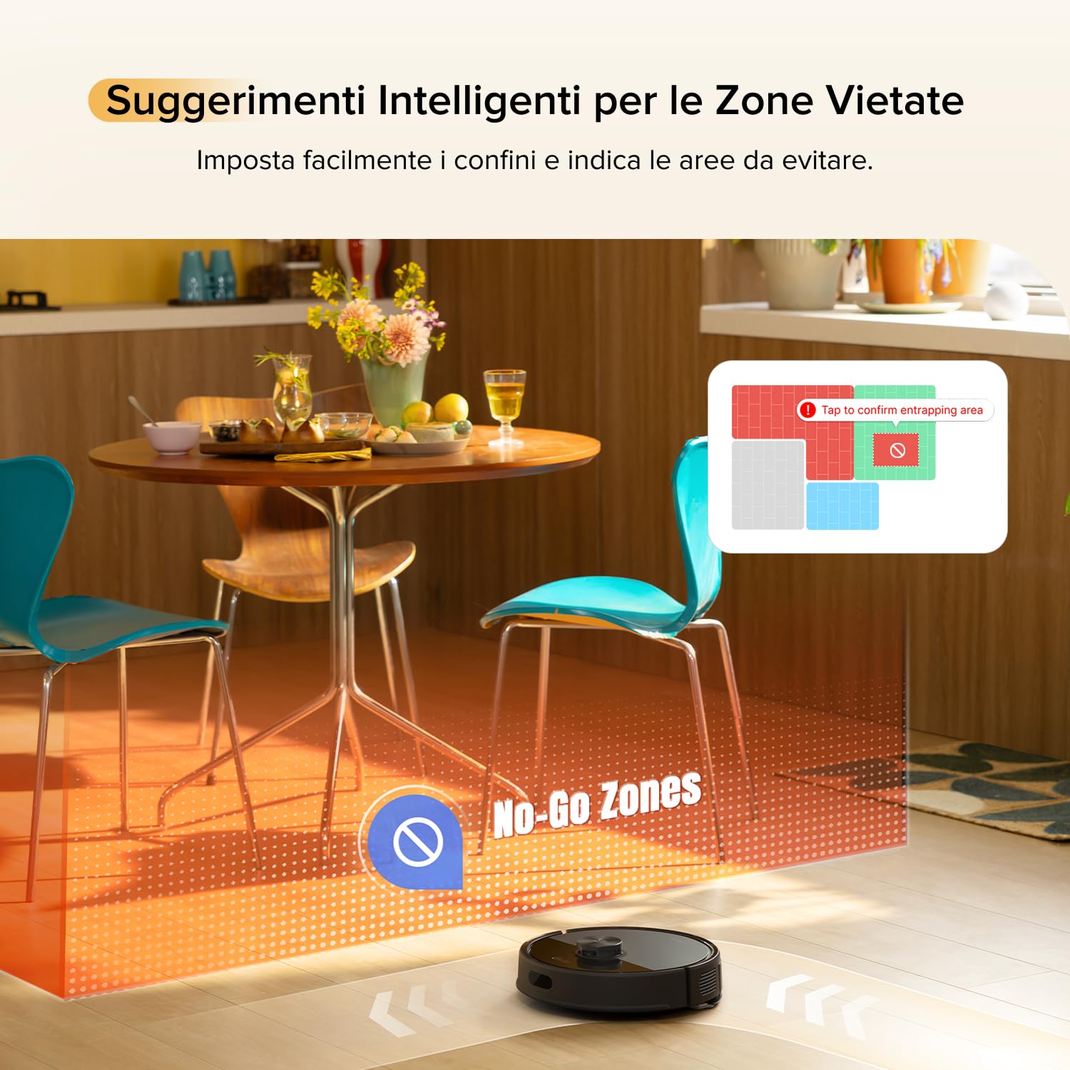 roborock Q7 M5 Set Robot Aspirapolvere Lavapavimenti con Mappatura, 10.000 Pa, Anti-groviglio, Quantità d'acqua Regolabile per il Lavaggio, Auto Boost sui Tappeti, Controllo APP, Nero