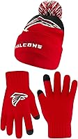 Vista 40 de Ultra Game Gorro de invierno de punto súper suave oficial de la NFL con guantes extra cálidos para pantalla táctil